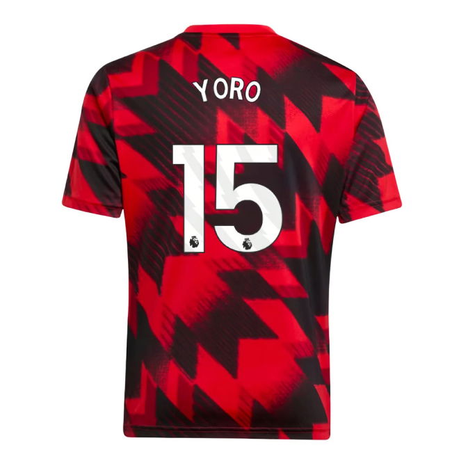 2025-2026 Man Utd Pre-Match Kit (Red) - Kids (Yoro 15)