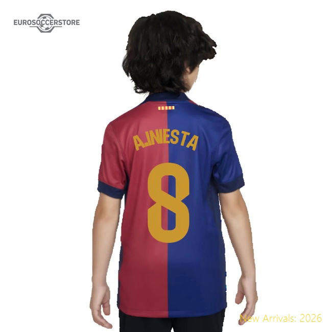 2024-2025 Football Team Kids Non-toxic A.iniesta Jersey Drycell