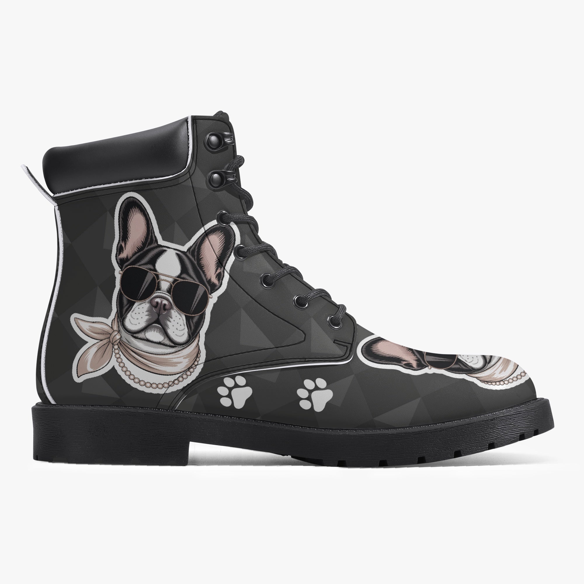 French Bulldog Lover Brooklyn Casual Leather Boot Gift For Dog Lovers
