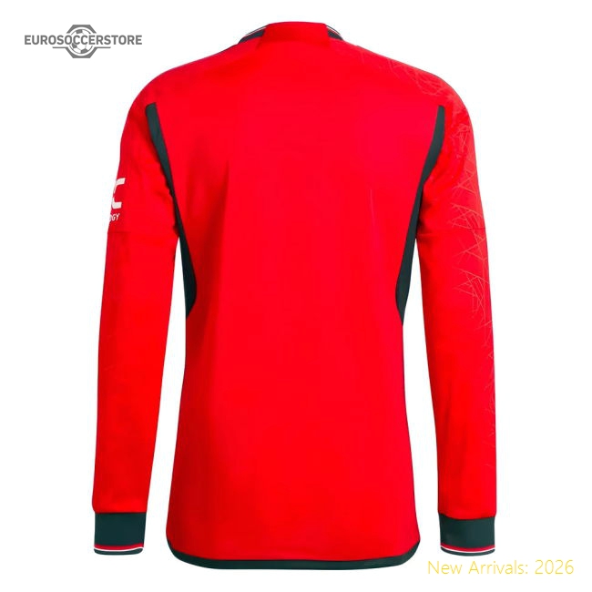 Authentic 2023-2024 Man Utd Long Sleeve Home Shirt (garnacho 17)