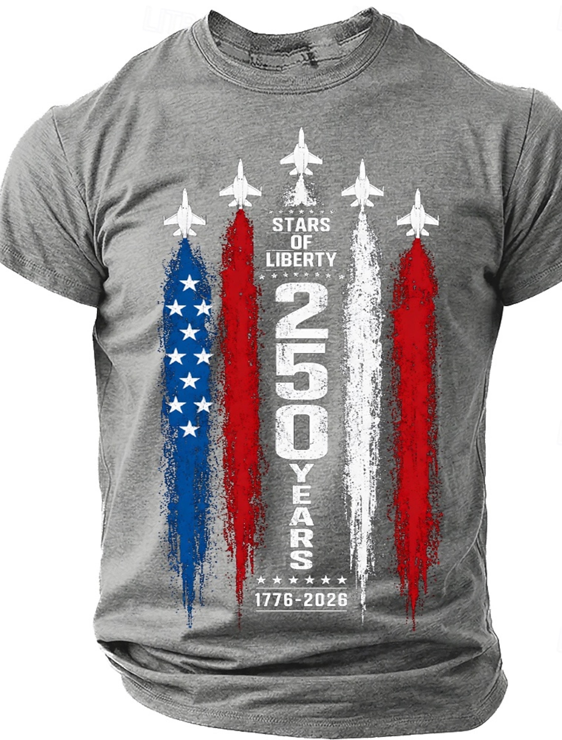 4th of July 2026 250th Men's American US Flag T Shirt Short Sleeve T shirt 3D Print Crew Neck Shirt Fashion Casual Daily Street Blue Black Green Summer Spring Clothing Apparel S M L XL XXL XXXL
