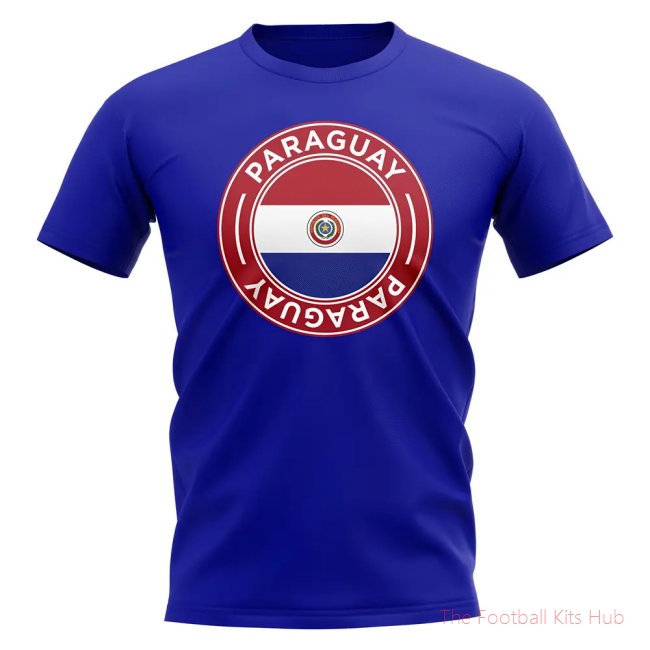 Paraguay Football Badge T-Shirt (Royal)