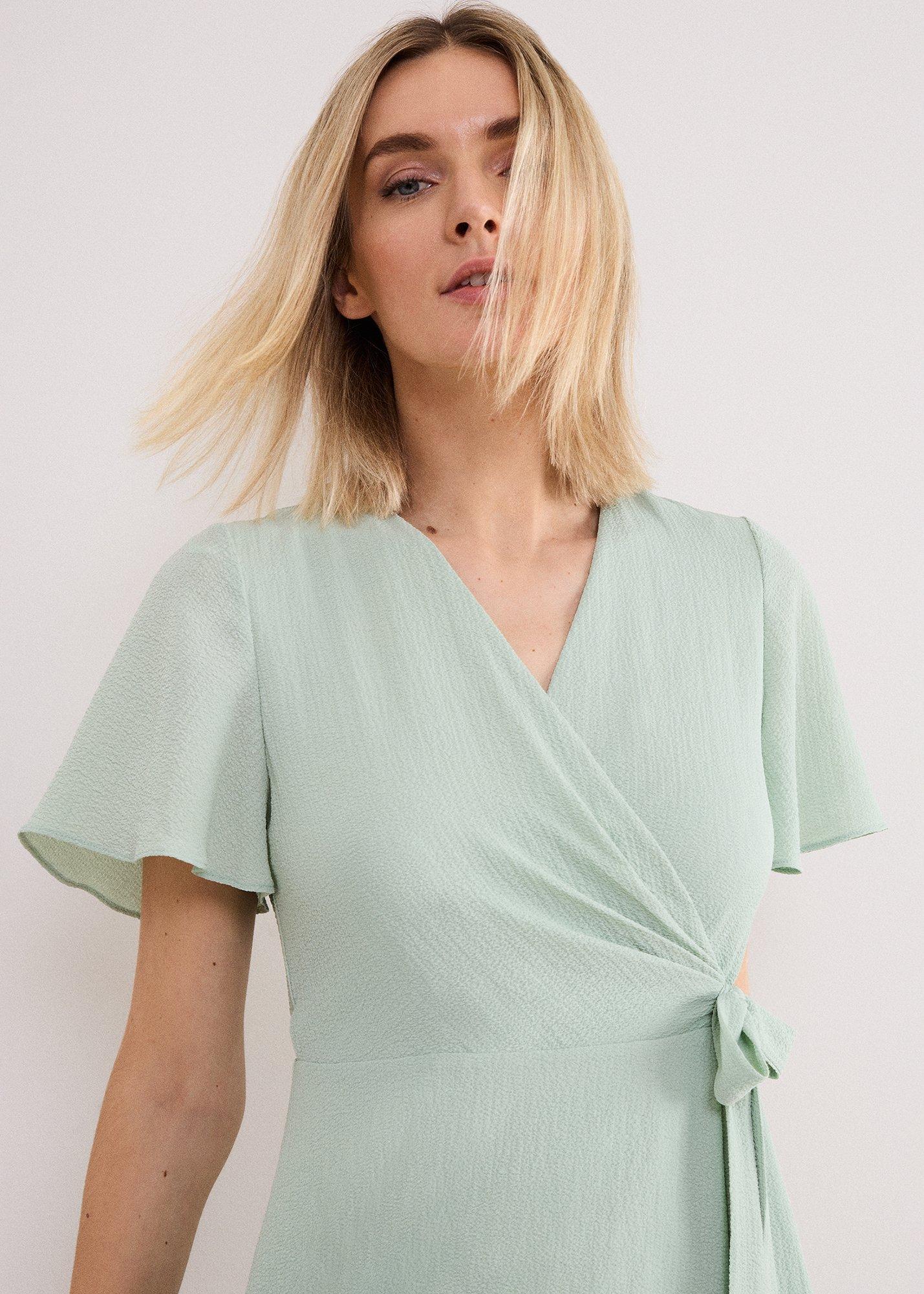 Petite Julissa Textured Wrap Maxi Dress