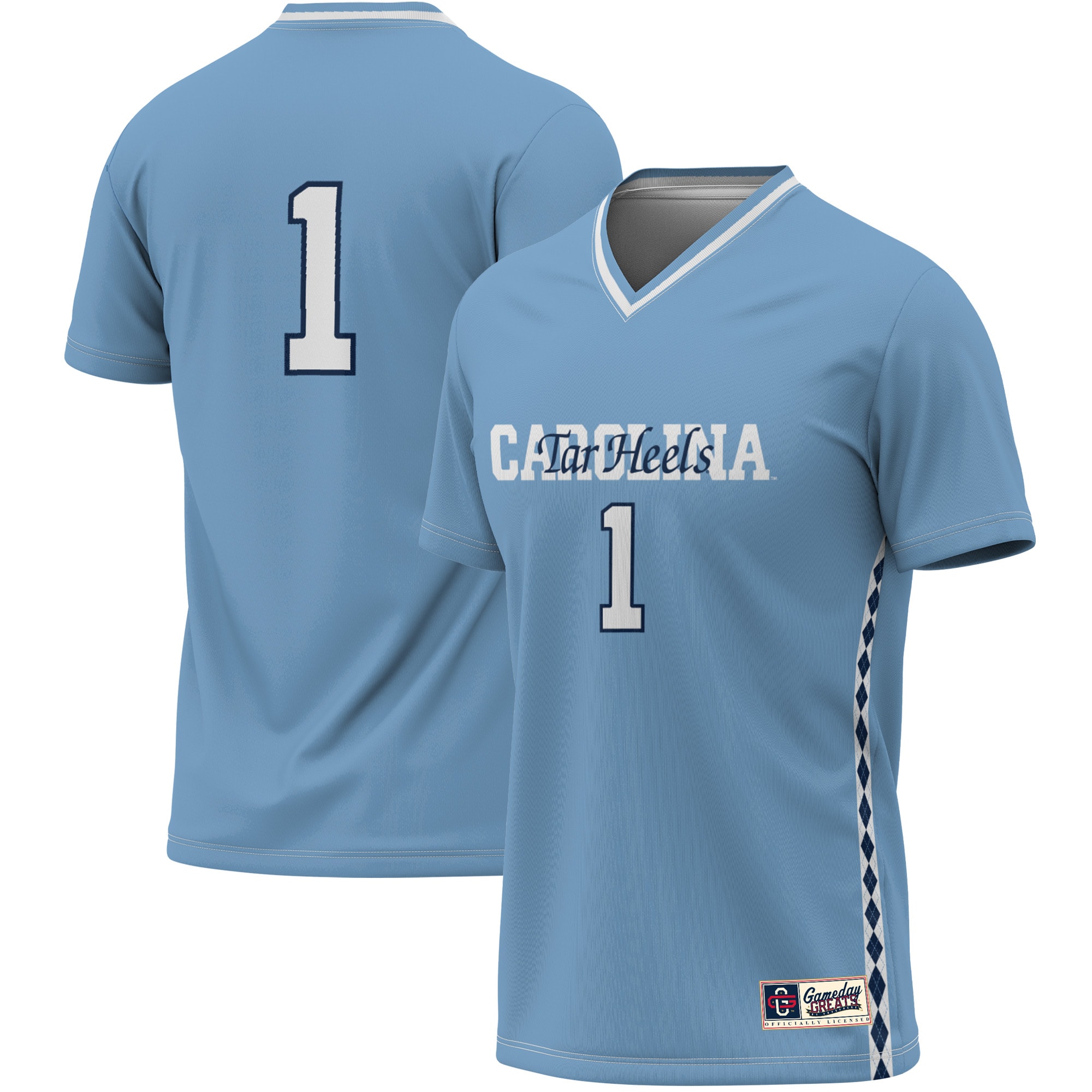 [NJP] North Carolina Tar Heels GameDay Greats Women's Soccer Lightweight Fashion Jersey - Carolina Blue