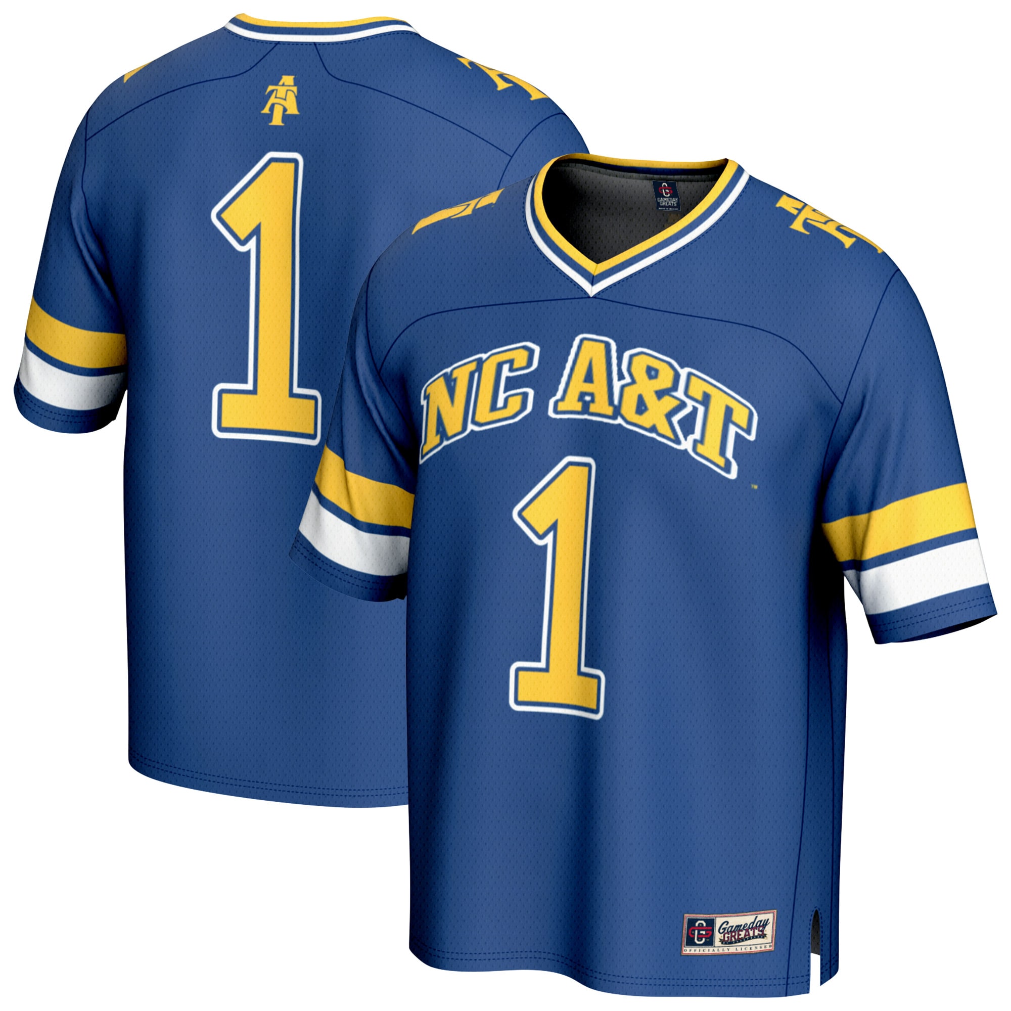 #1 North Carolina A&T Aggies GameDay Greats Youth Lightweight Collegiate Football Fashion 26/27 Football Jersey - Navy