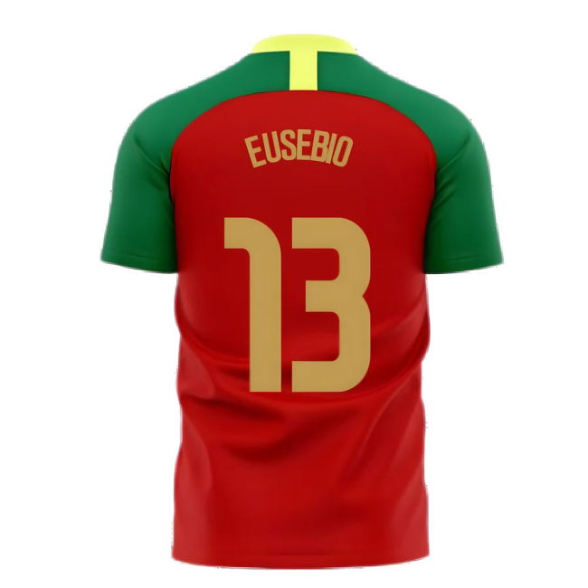 EUSEBIO 13 Portugal National Team Pro Level Home Player Jersey