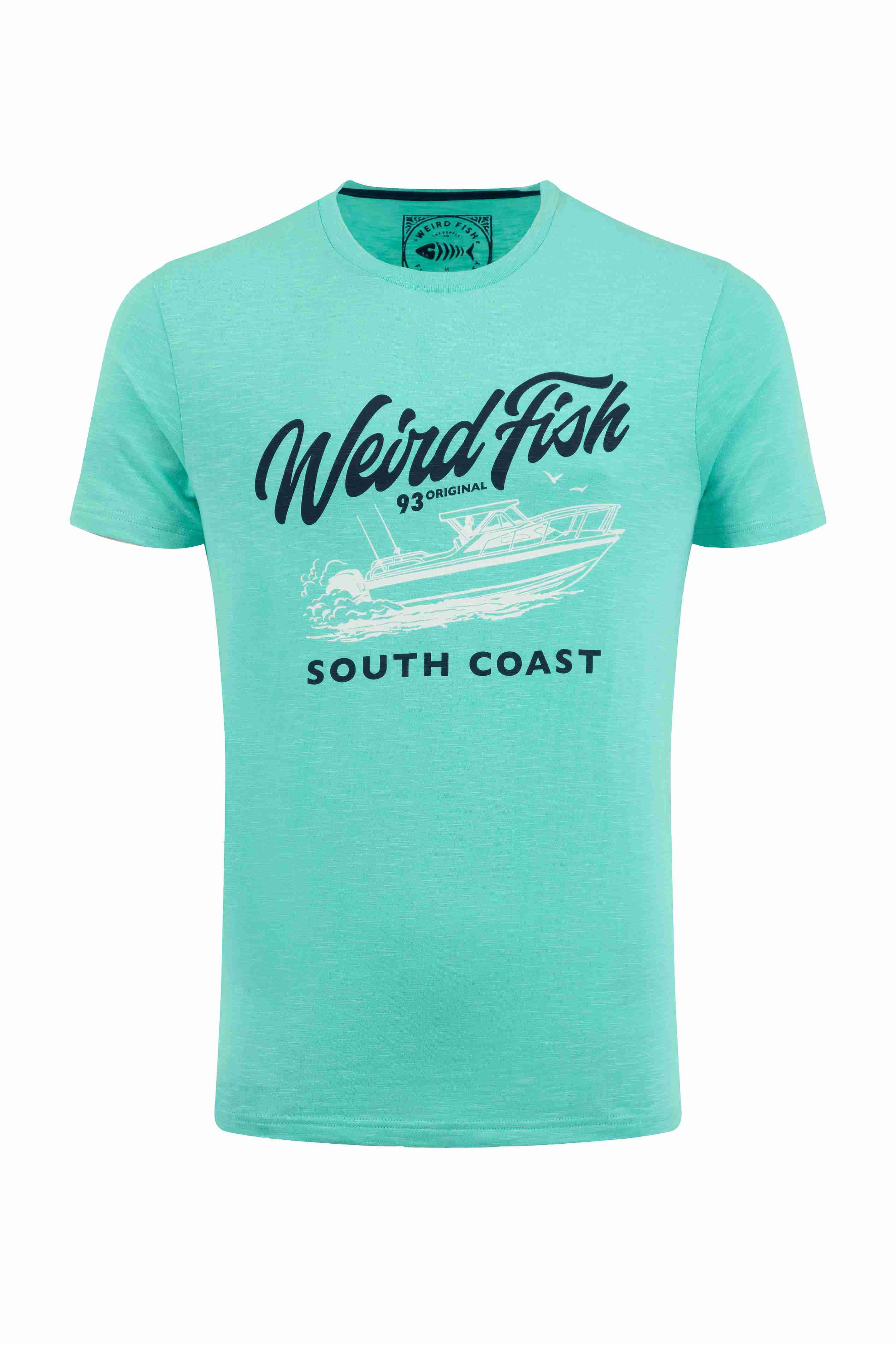South Coast Front Print Graphic T-Shirt Aqua Marine