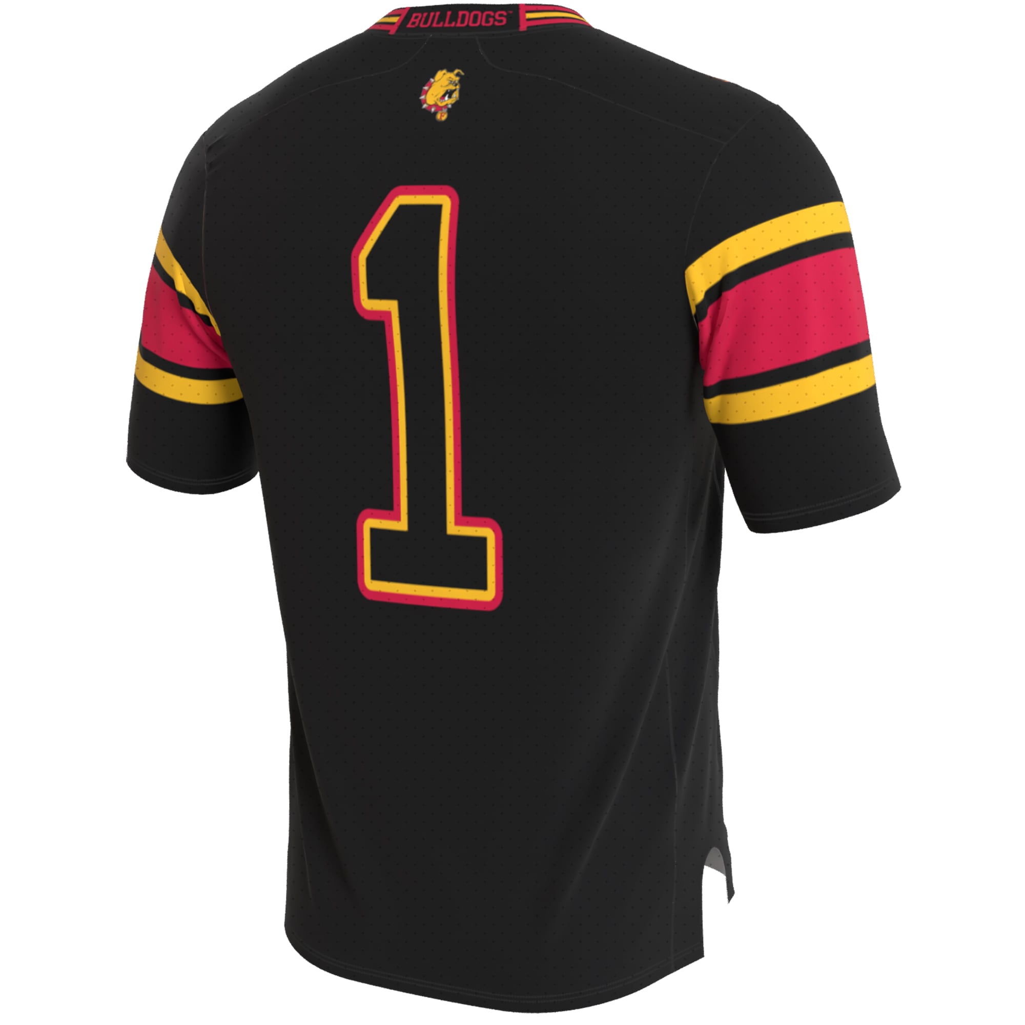 Unisex Black Ferris State Bulldogs Lightweight Collegiate Football Blackout Fashion Jersey