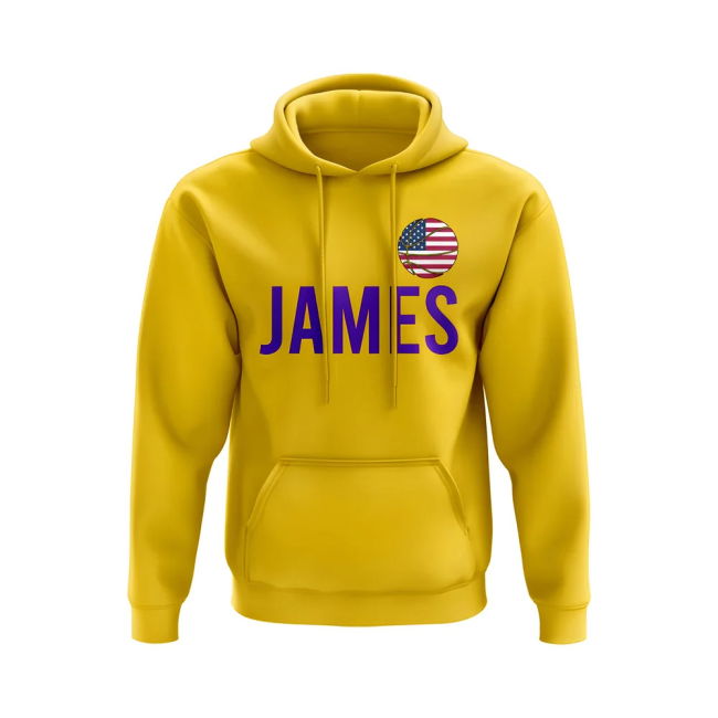Pro-Grade Climate-Control Lebron James Usa Name Hoody (Yellow)