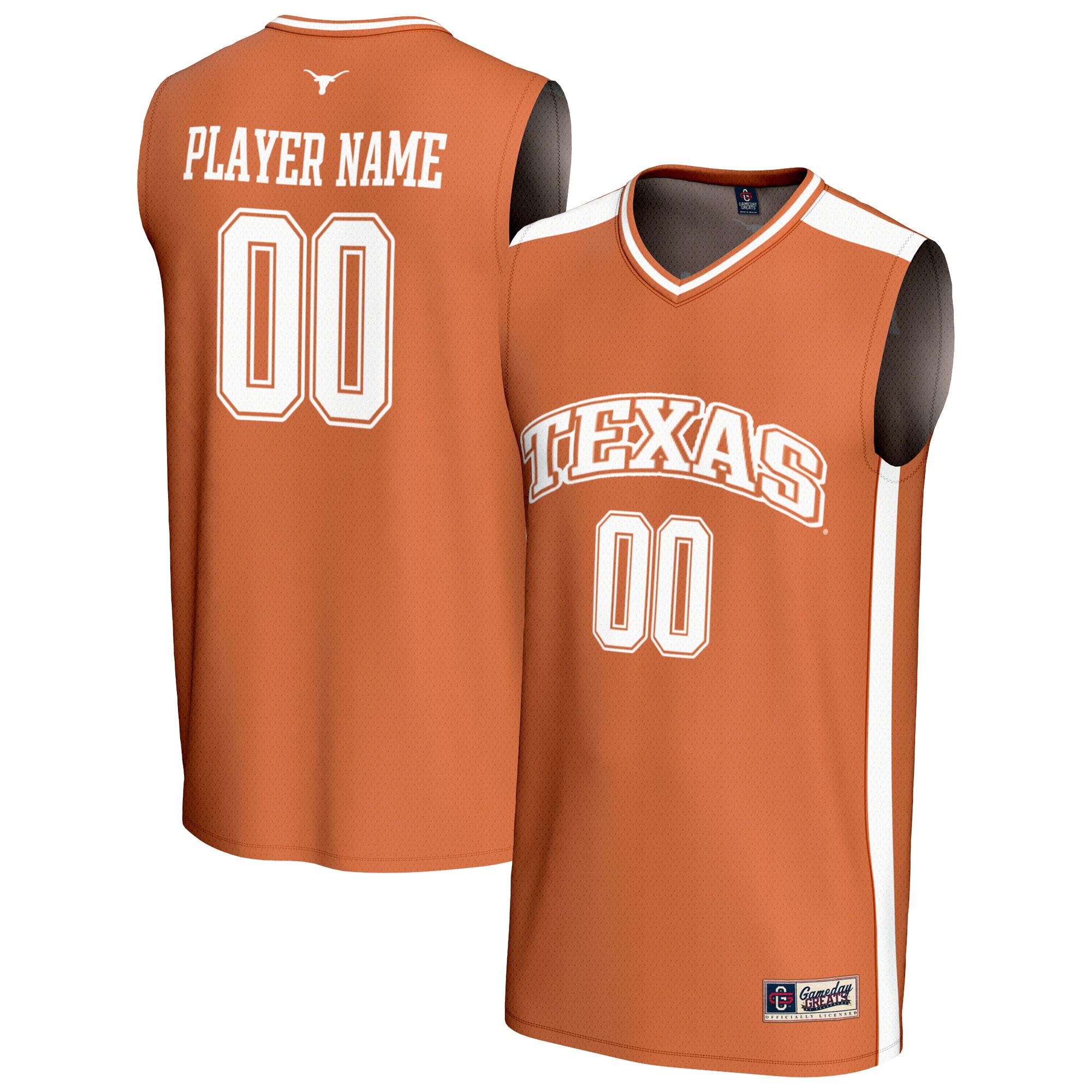 [NJP] Texas Longhorns GameDay Greats Youth NIL Pick-A-Player Lightweight Men's Basketball Fashion Jersey - Burnt Orange