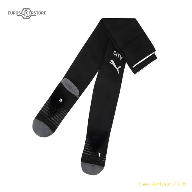 Premium 2025-2026 Man City Away Socks (black) - Premium Quality