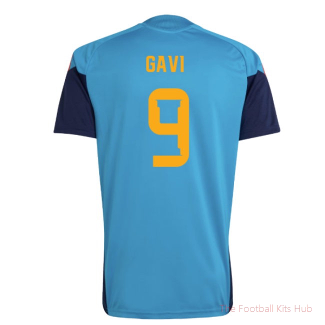 2026-2027 Spain Training Jersey (Bold Aqua) (Gavi 9)