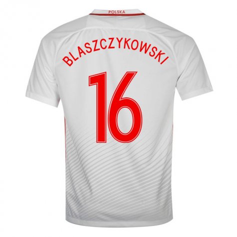 Official Poland Home 2016 Blaszczykowski 16 Soccer Jersey Shirt