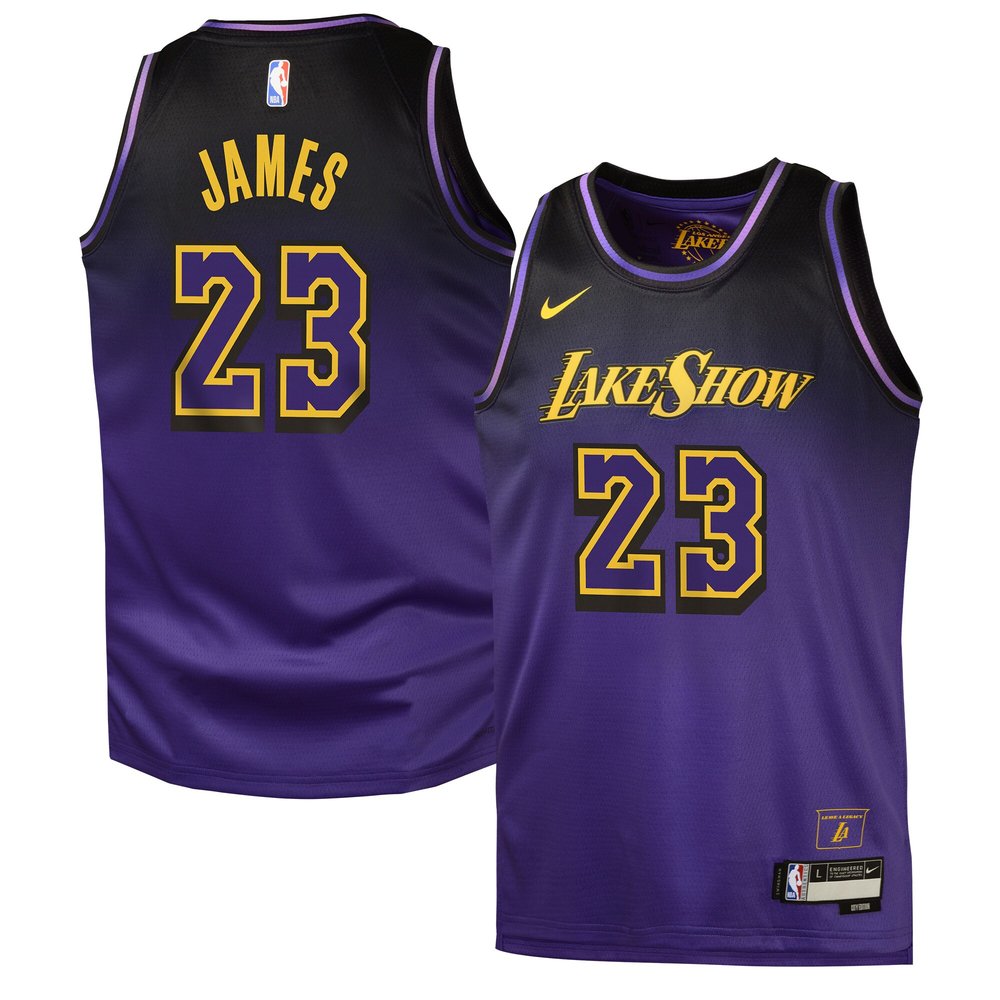 High-Quality LeBron James23 Los Angeles Lakers Purple Jersey - City...