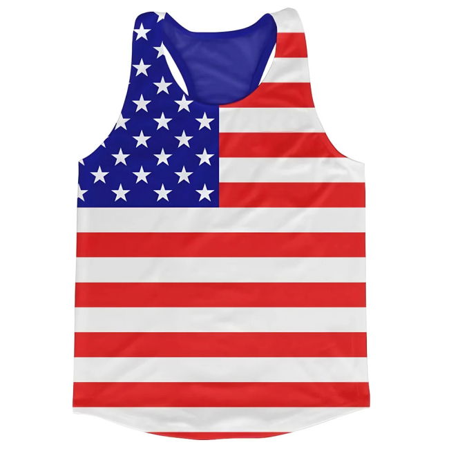 Premium-Quality Championship United States Flag Running Vest