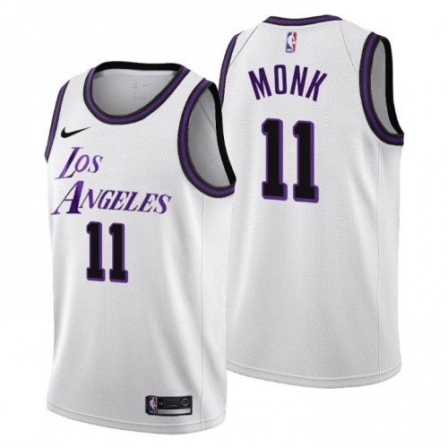 White Nike Angeles Lakers #11 Lakers Jersey - High-Quality Polyester