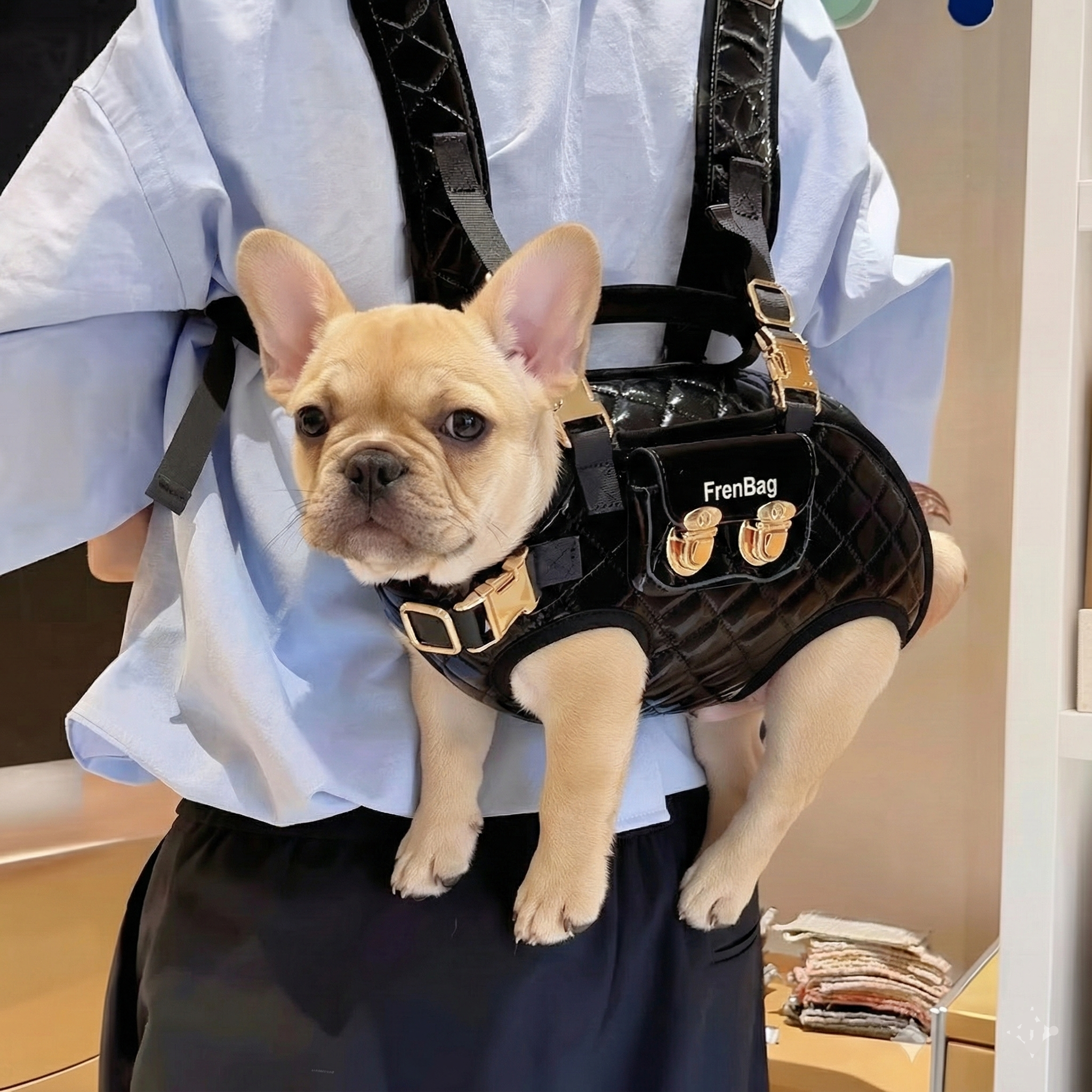 Frenchie-Fan Frenbag Frenchie Backpack Carrier – Ergonomic Breathable...