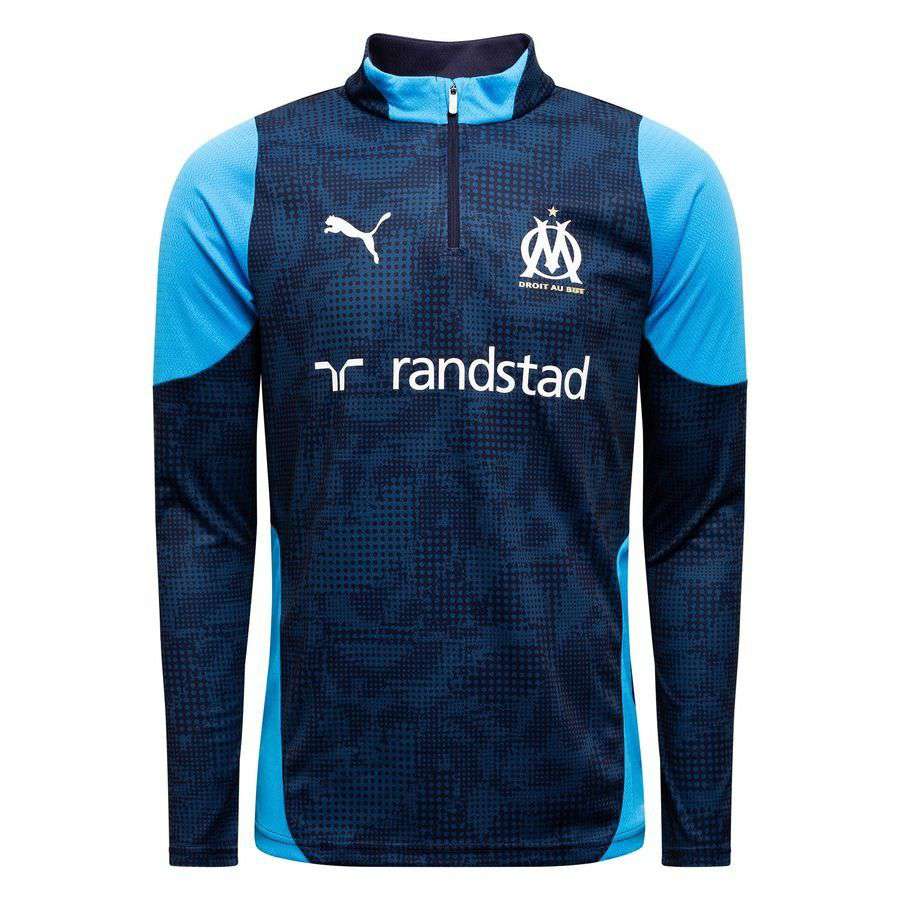 Marseille Training Shirt 1/4 Zip - New Navy/Bleu Azur