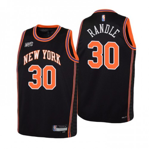 New York New York Knicks #30 Julius Randle Youth Nike Black 2021/22 Swingman Jersey ¨C City Edition Youth