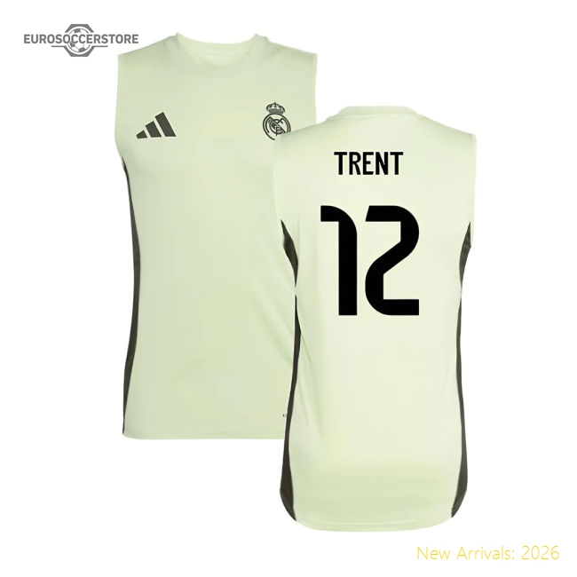 2025-2026 Real Madrid Sleeveless Training Jersey (almost Lime) (tre