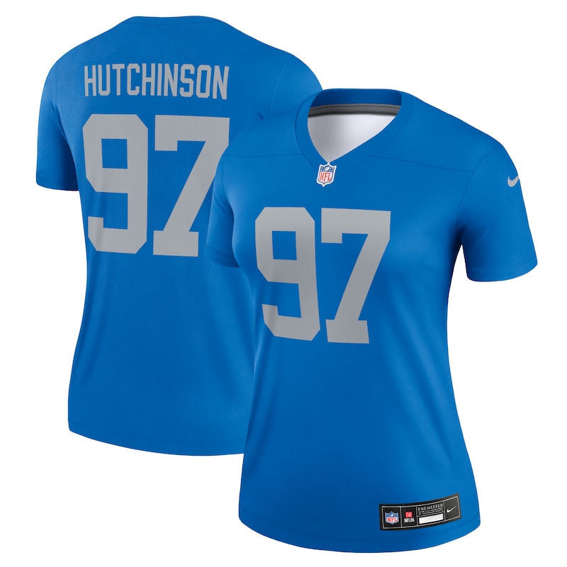 None Aidan Hutchinson DET Lions Vintage Official Jersey Game Day Wear