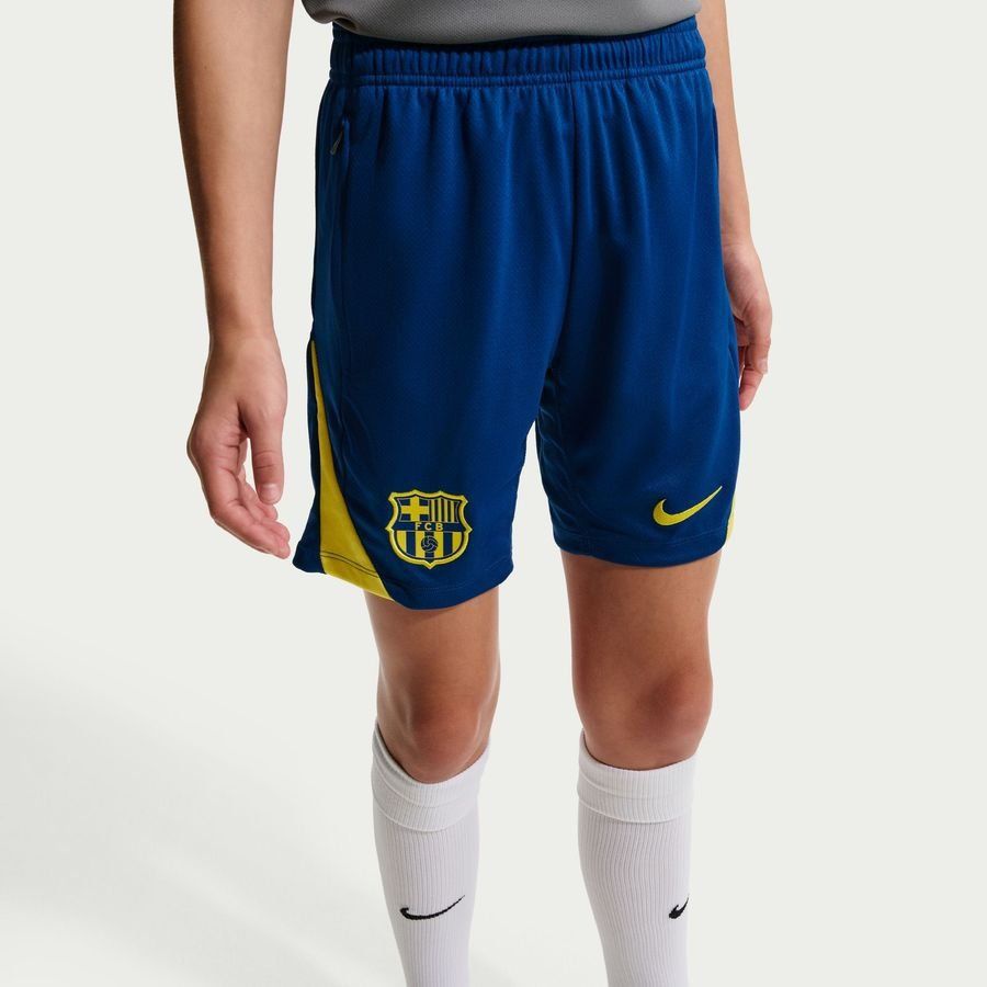 Barcelona Training Shorts Dri-FIT Strike - Gym Blue/Opti Yellow Kids