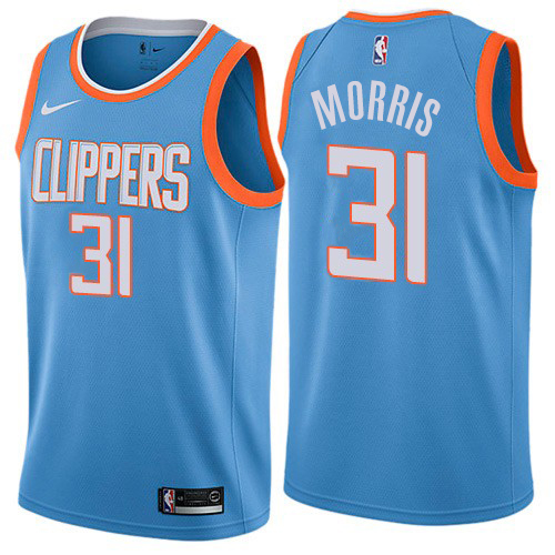 Authentic LAC #31 Marcus Morris 2024 City NBA Swingman Jersey Blue -