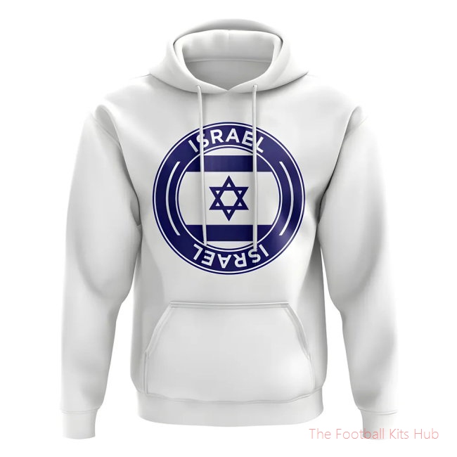 Men Israel Football Badge Hoodie (White)