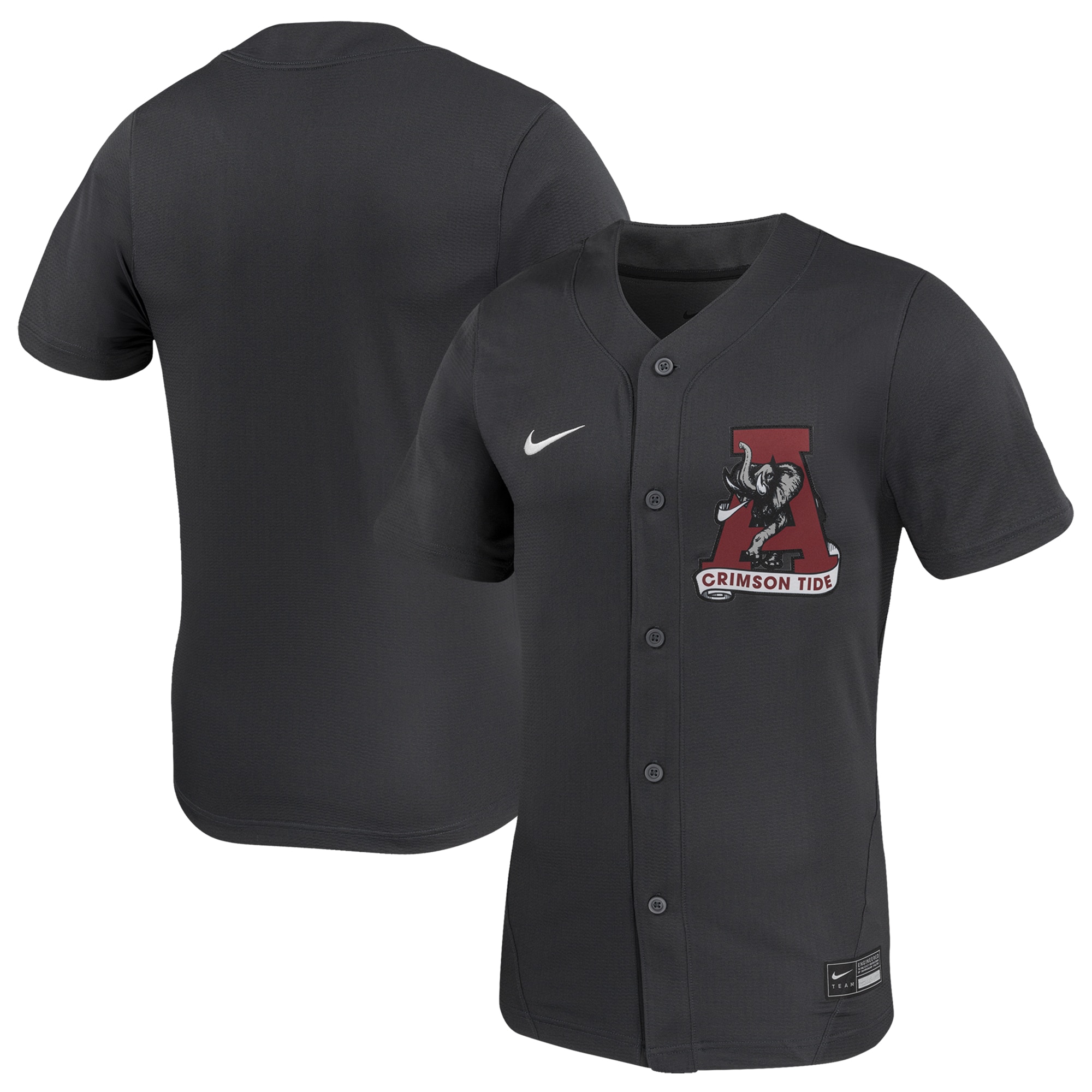 [NJP] Alabama Crimson Tide Unisex Replica Softball Jersey - Anthracite