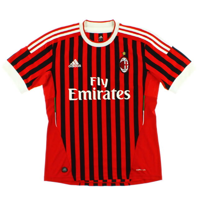 2011-12 AC Milan Home top - breathable performance wear v4.525