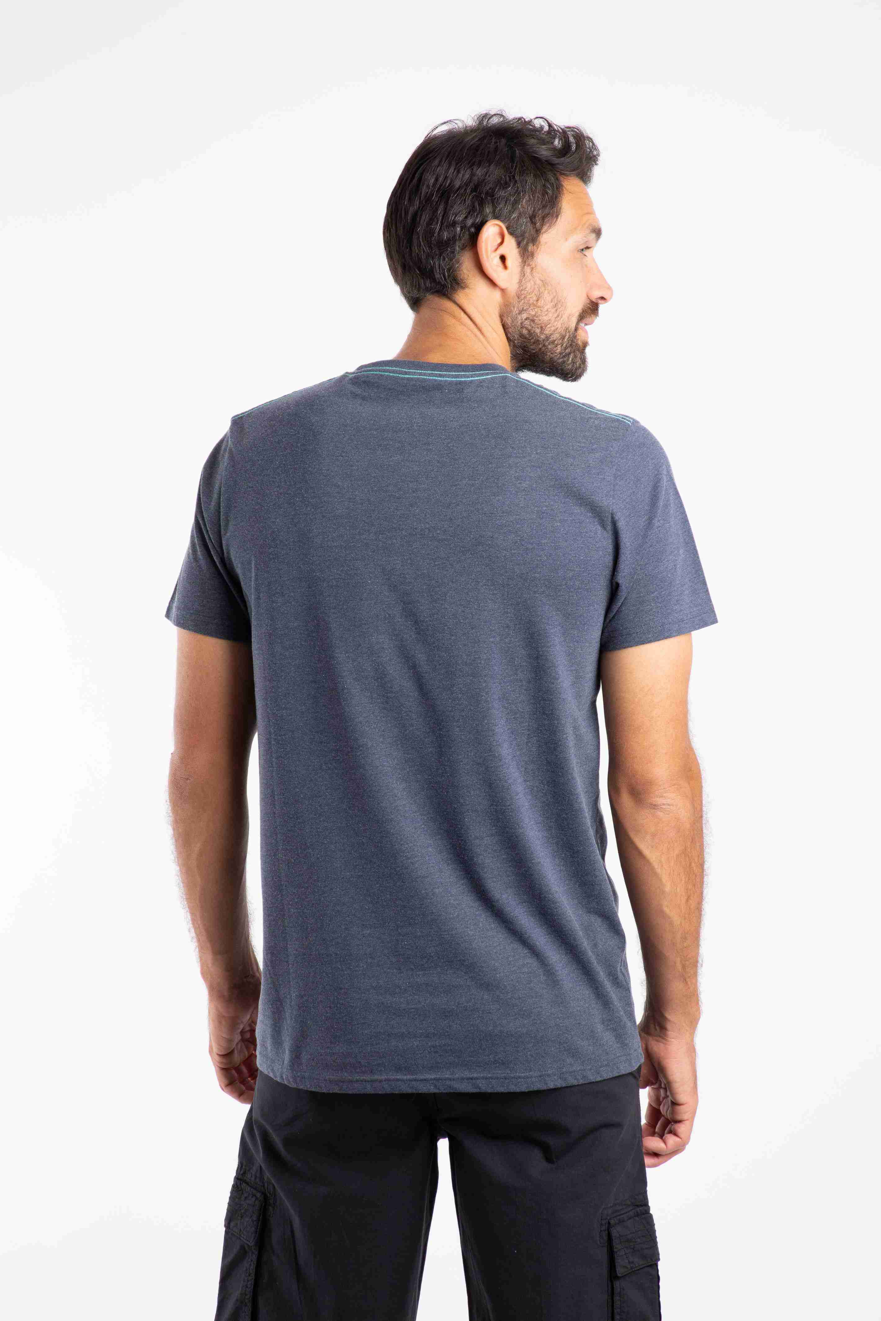 Explorer Front Print Graphic T-Shirt Navy
