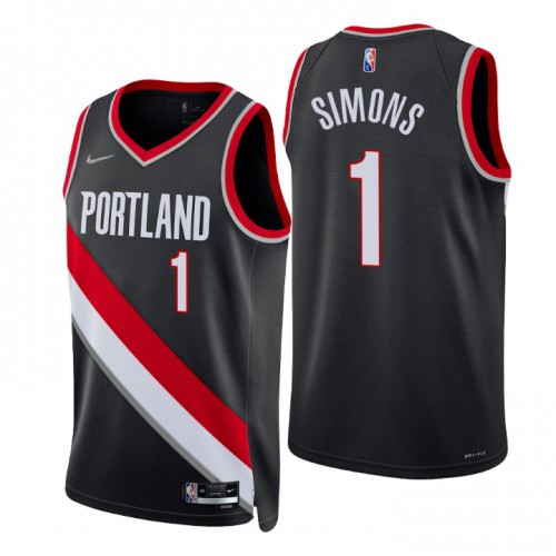 Trail Blazers Black Trail Blazers #1 Nike Jersey - Cost-Effective