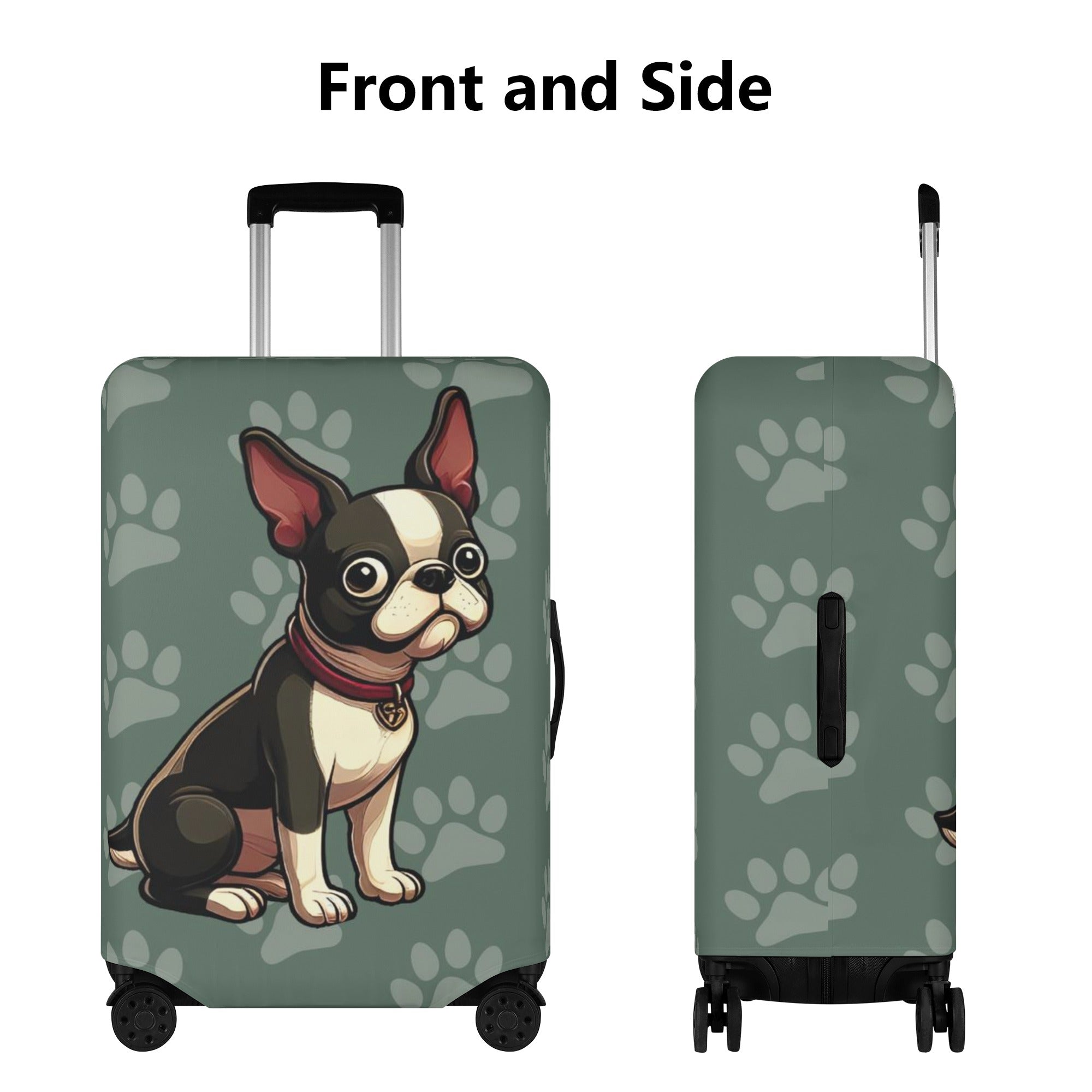 Safe Luggage Cover For Boston Terrier Lovers Indoor Use | Safe For Paws