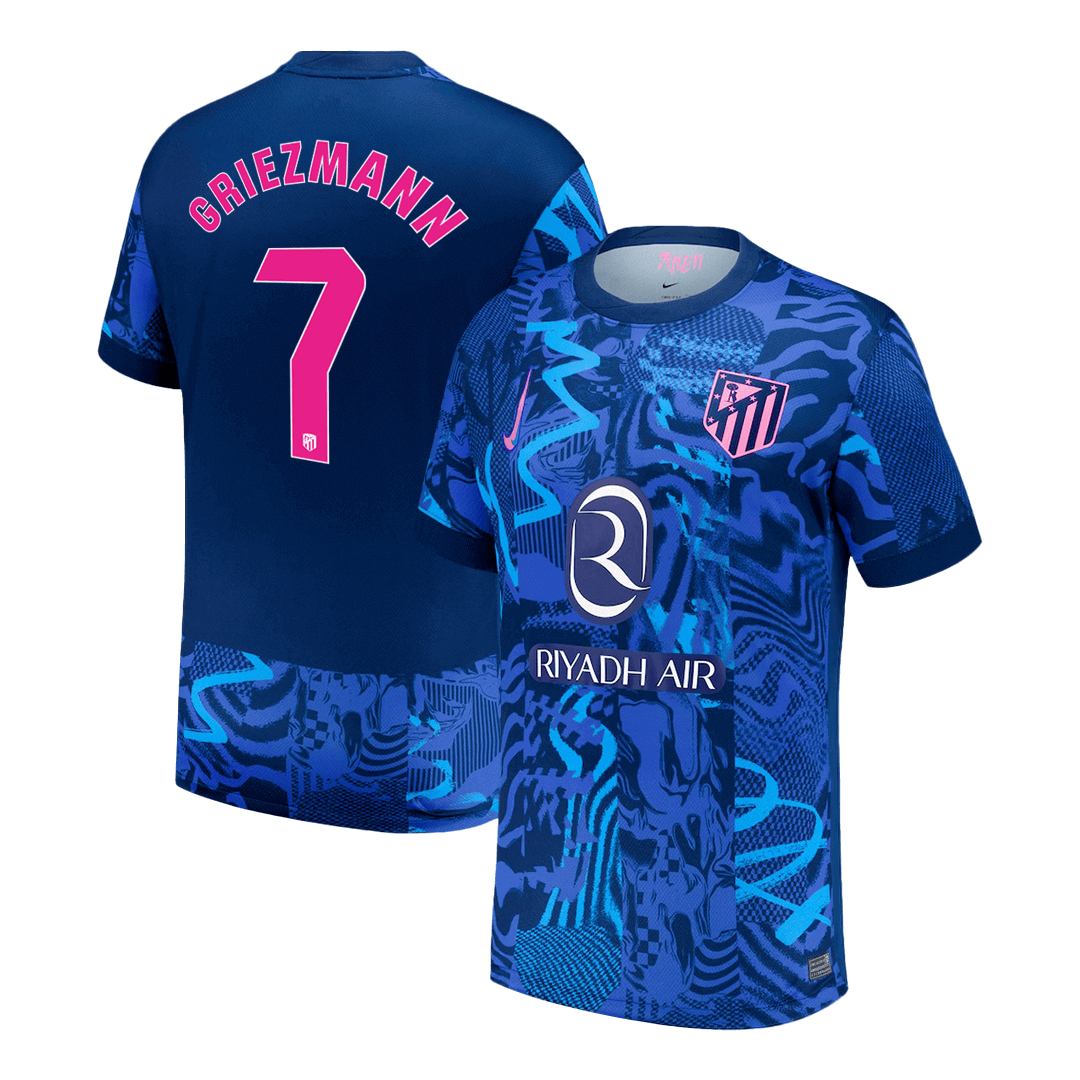 GRIEZMANN #7 Atletico Madrid Third Away Soccer Jersey 2024/25Authentic