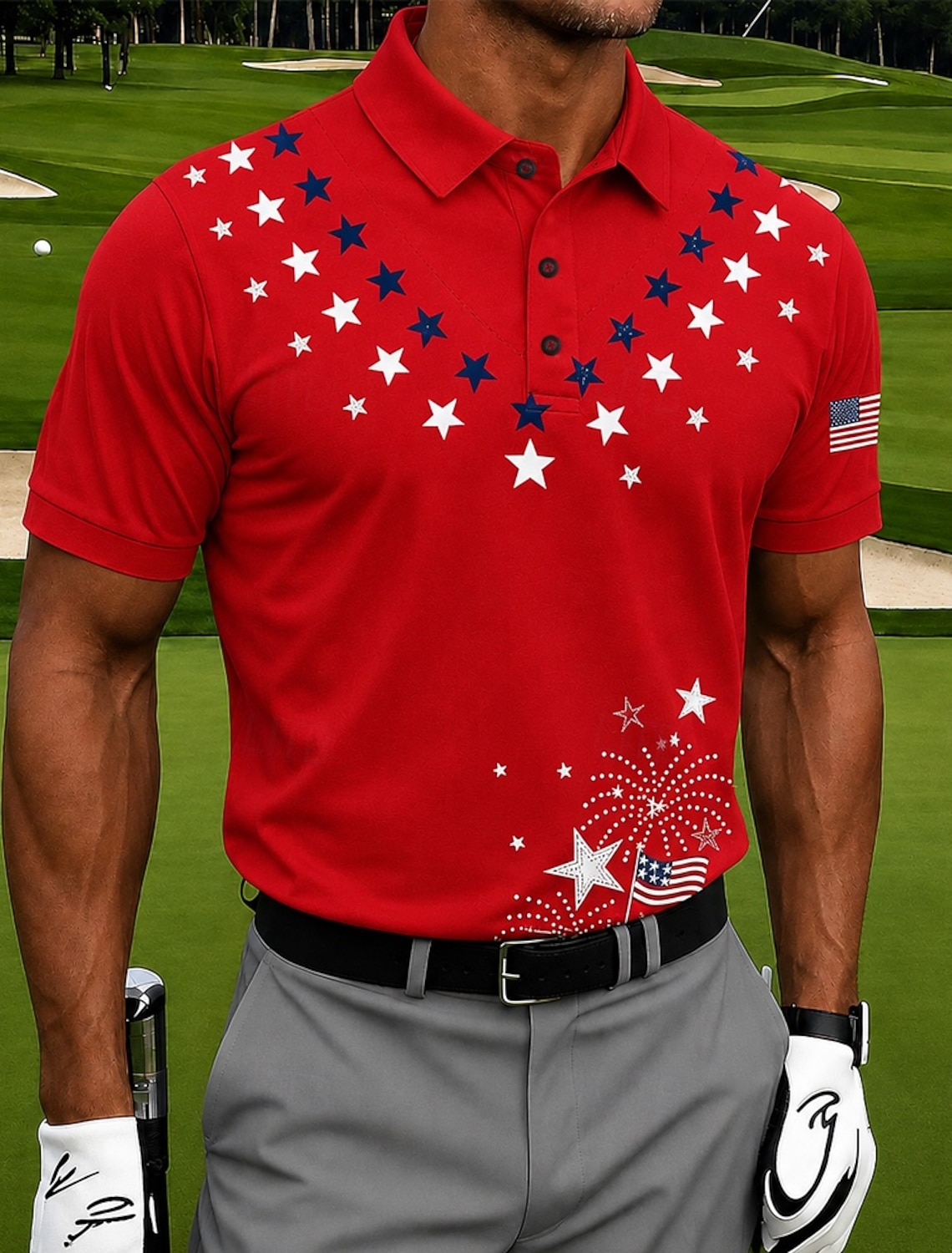 Independence Day Men's American US Flag Patriotic Fourth of July Shirt Summer Shirt Button Up Shirt Short Sleeve Fashion Casual Holiday Summer Spring Turndown 3D Print
