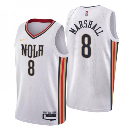 White NOP Orleans Pelicans #8 Nike Modern Jersey Basketball Jersey