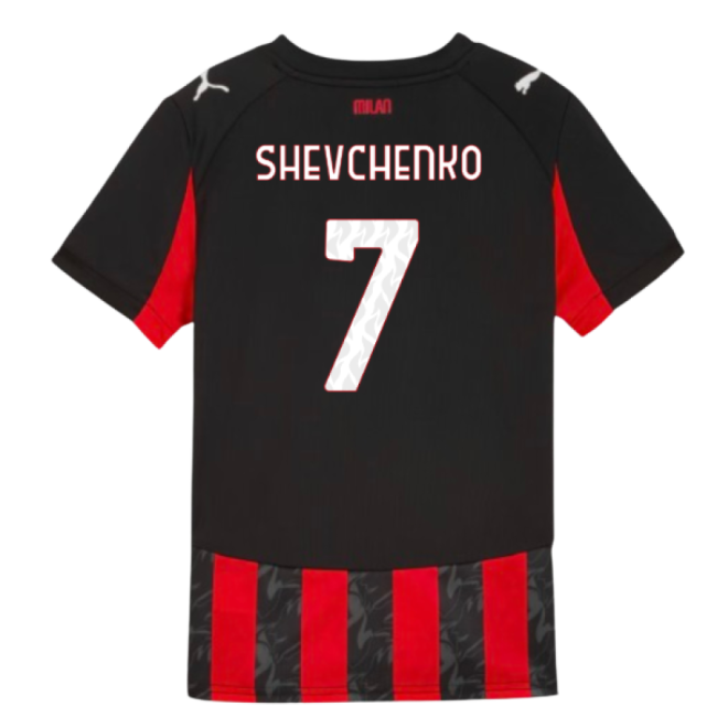 Proud Acm Ac Milan Home Shirt Kids Shevchenko #7 Match Quality 202...