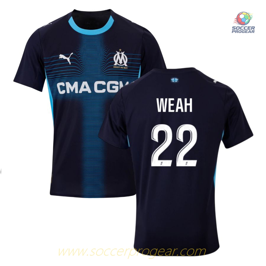 OM Away Football Soccer Team Shirt 2025-2026 Season Weah