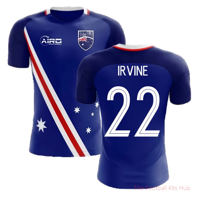 [EFS] 2025/26 Australia Flag Away Football Shirt (Irvine 22)