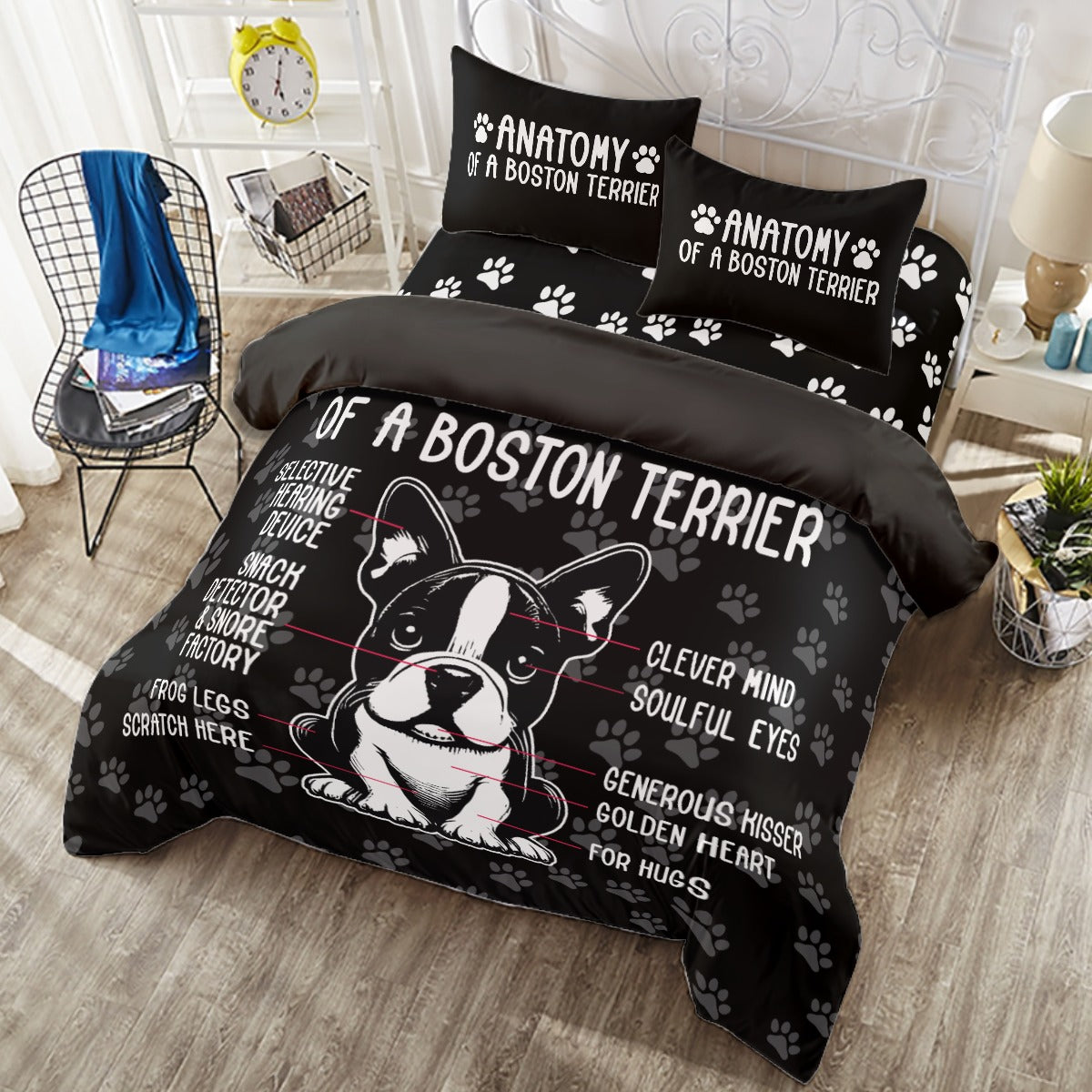 Duvet Cover Set For Boston Terrier Lovers Outdoor Use | Safe For Paws