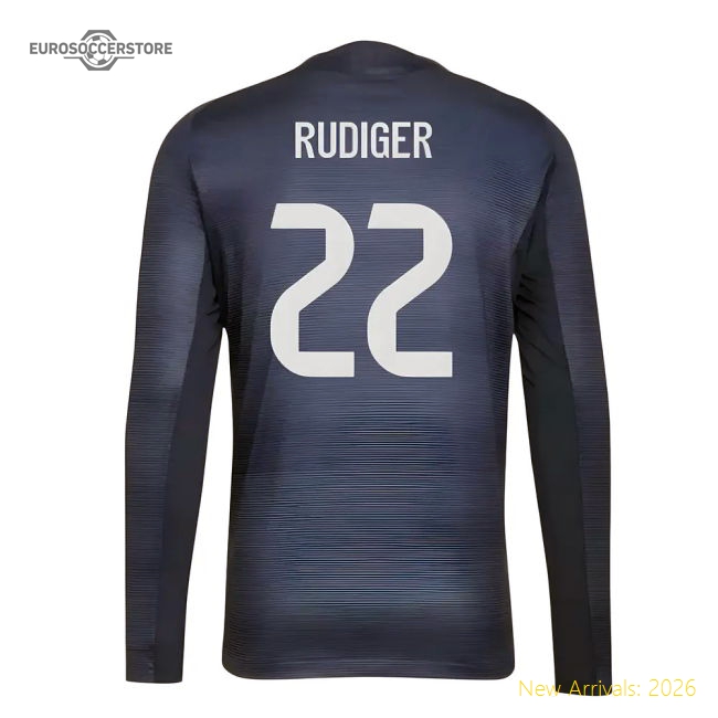 Genuine 2025-2026 Real Madrid Authentic Long Sleeve Away Shirt (Rudiger