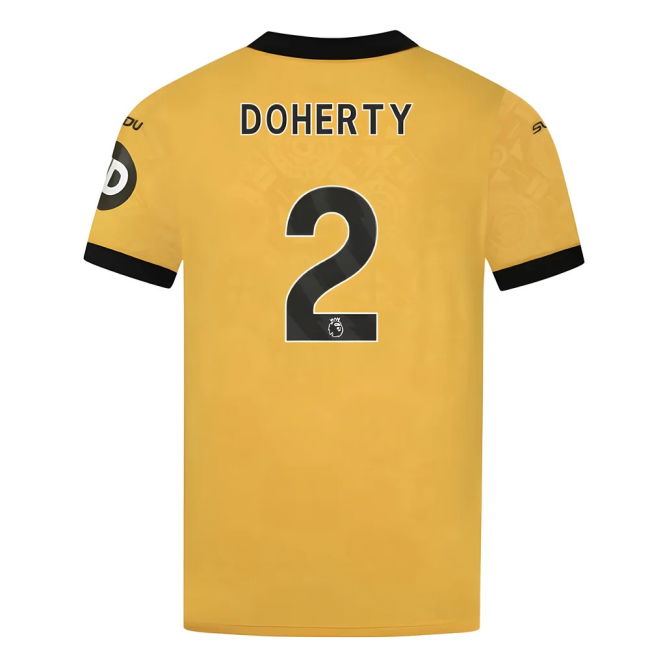 2025-2026 Wolves Home Shirt (Doherty 2) | Player Issue | Durable