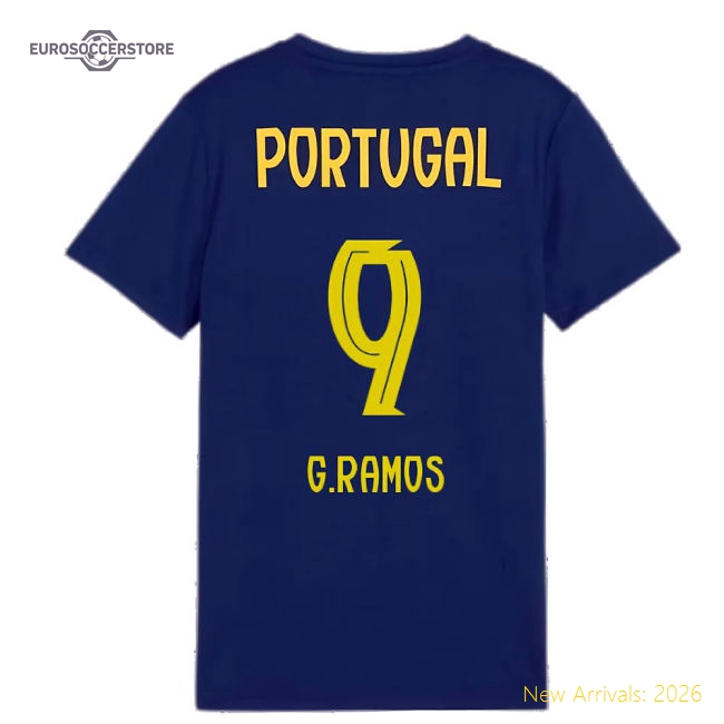 2025-2026 Portugal Casuals Tee (Persian Blue) - Kids (G.Ramos 9)