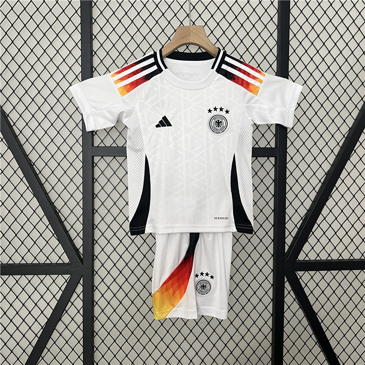Moisture Wicking Kids Germany 2024 Home Soccer Kit ShirtShorts