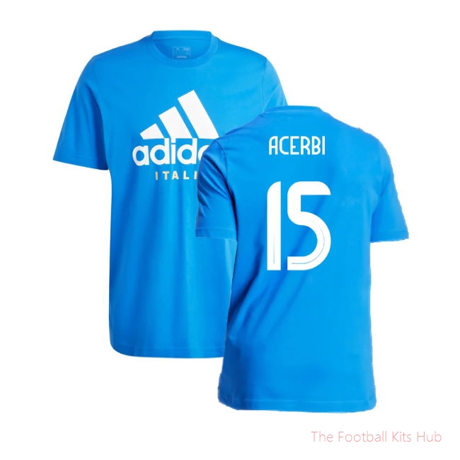 2024-2025 Italy DNA Graphic Tee (Blue) (ACERBI 15)