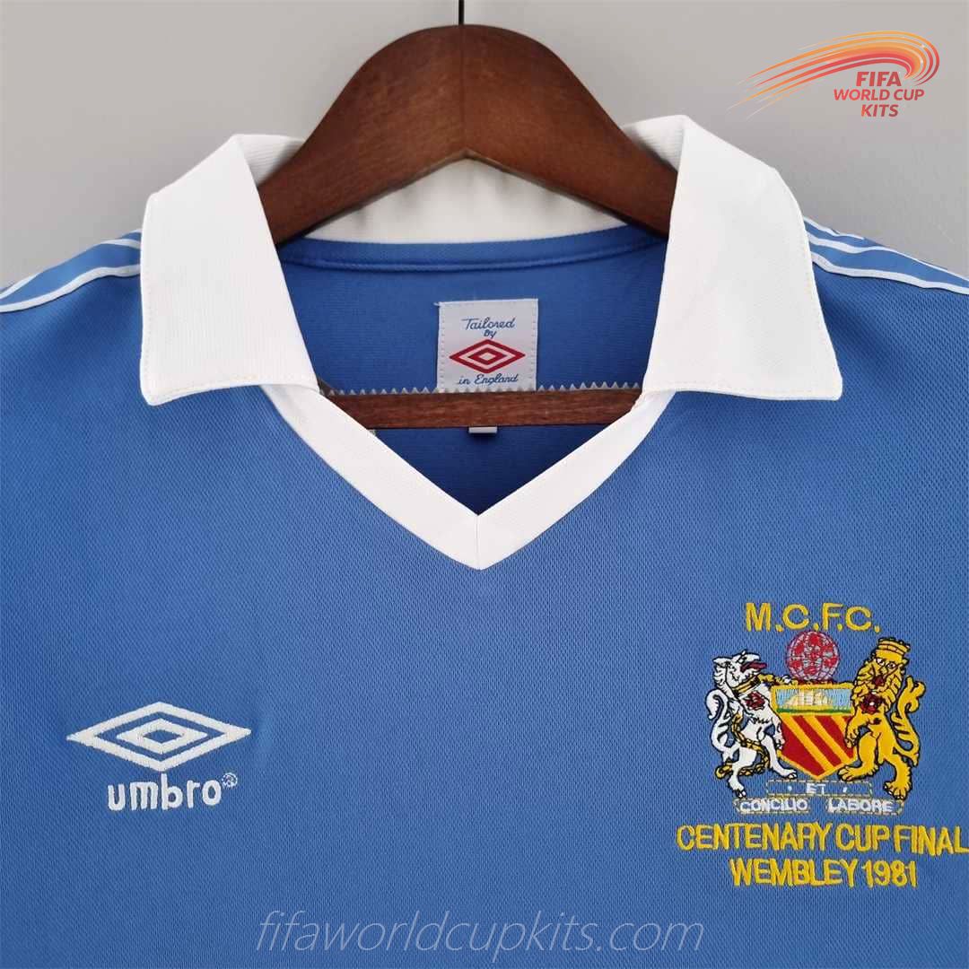 Manchester City 1981 Home FA Cup Final Football Kit