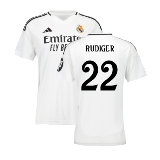 Real Madrid 2024-25 Home Fan Version For Women (Rudiger Match Day Shirt