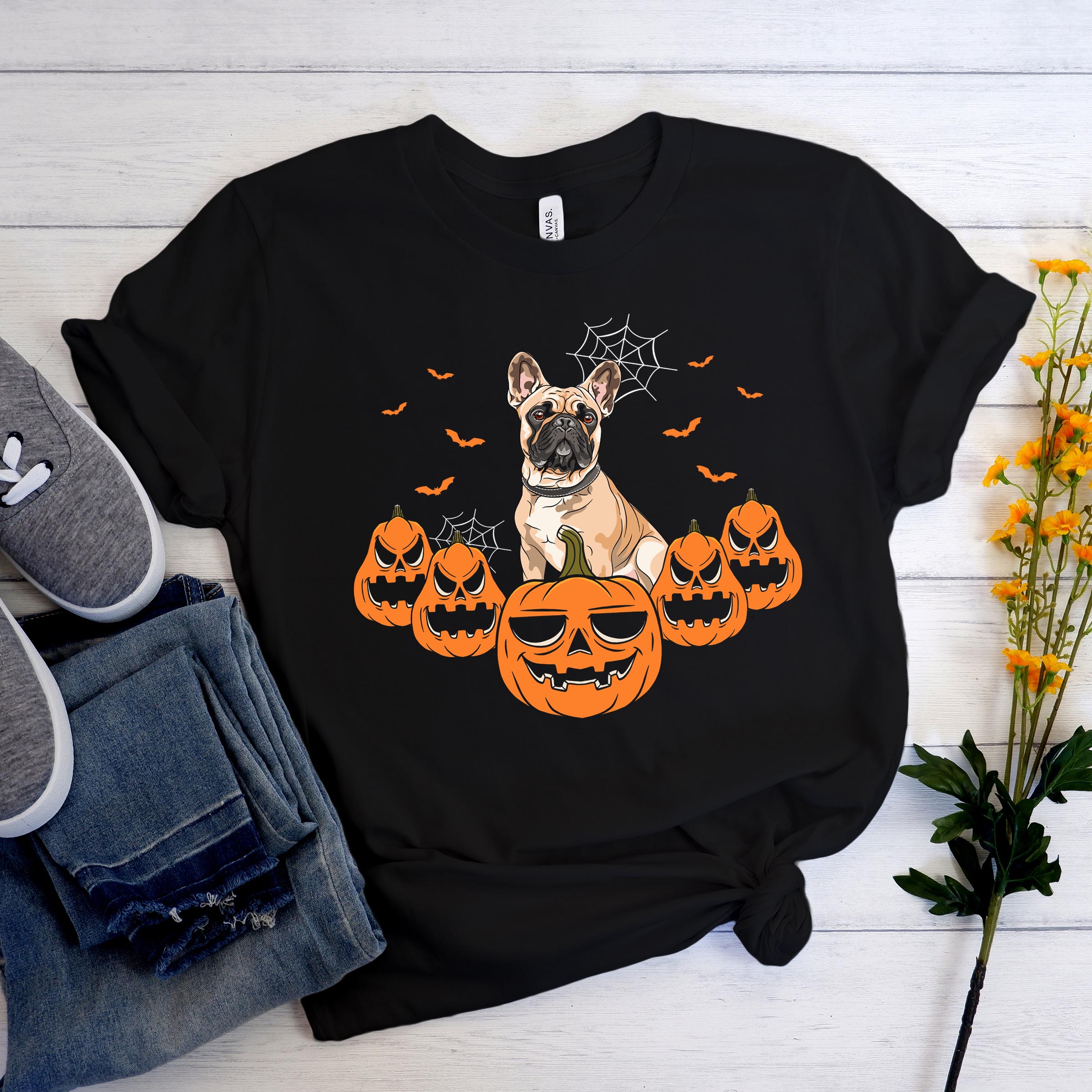 French Bulldog Frenchiegraph Halloween Unisex T Shirt Frenchie Pet Item