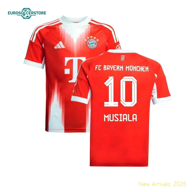 2025-2026 Bayern Munich Home Shirt (Kids) (Musiala 10)