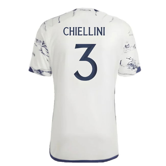 CHIELLINI 3 Italy National Team Elite Quality Away Player Jersey